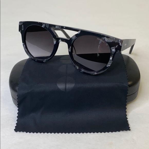 KOMONO Sunglasses Dreyfuss Black Marble NEW UV400 acetate - Picture 4 of 8